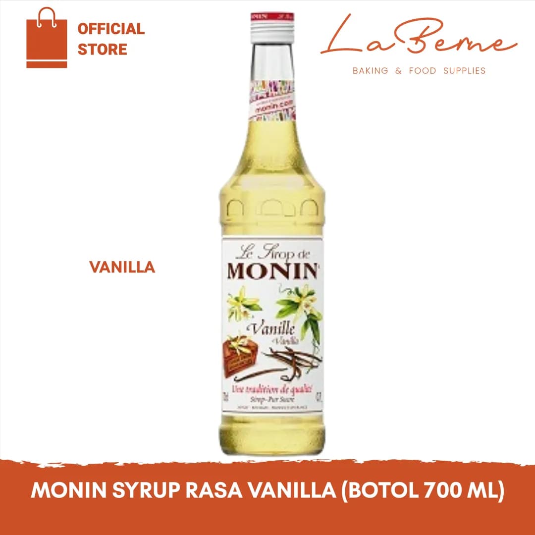 Monin Syrup / Sirup Monin Flavoured Premium (All Variant) — 700 Gr · Vanilla