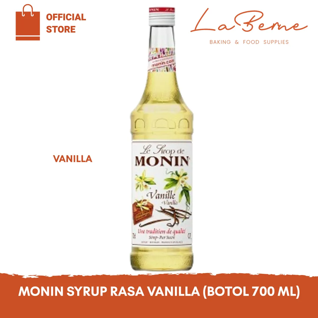 Monin Syrup / Sirup Monin Flavoured Premium (All Variant)  700 Gr · Vanilla